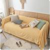 Solid Color Cotton Thread Blanket Simple Cushion Ins Wind Sofa Cover Double-Sided Available  Four Seasons Fashion Lunch Blanket