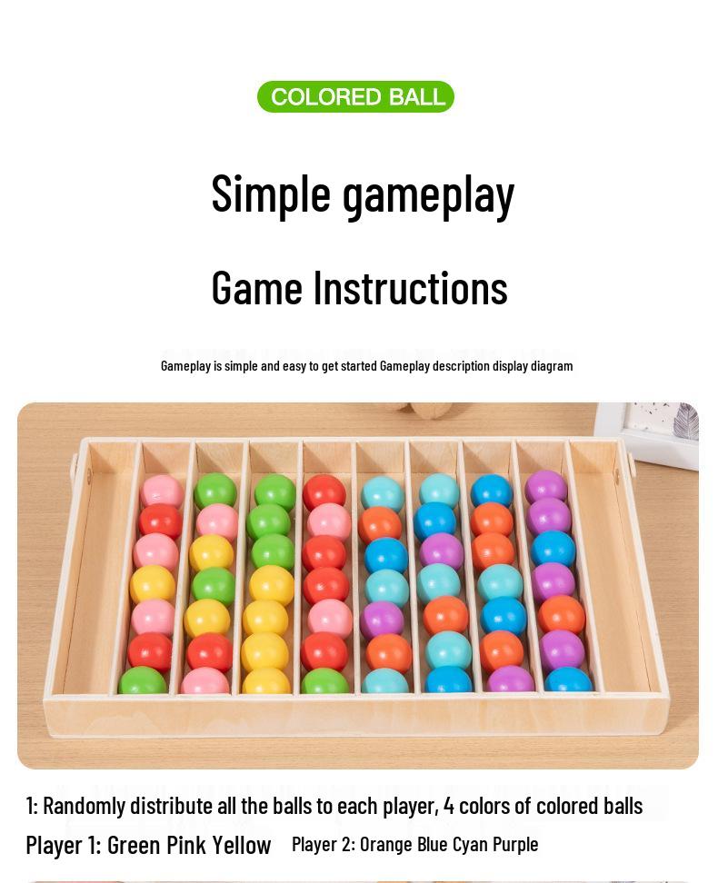 Children's Wooden Color Puzzle Abacus: Educational Beads Stacking Game and Math Teaching Aid