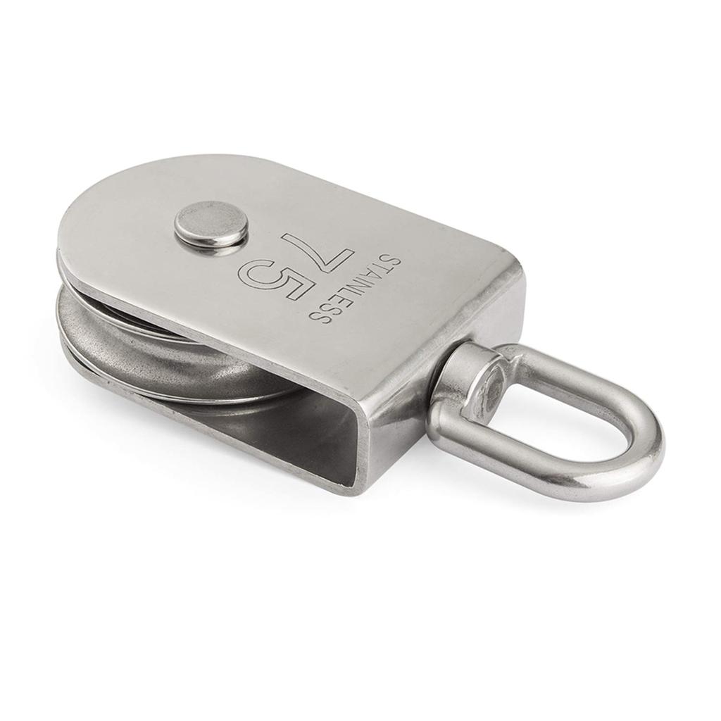 M75 Lifting Single Pulley Roller Stainless Steel Heavy Duty Single Wheel Roller Anti-corrosion Single Pulley Roller