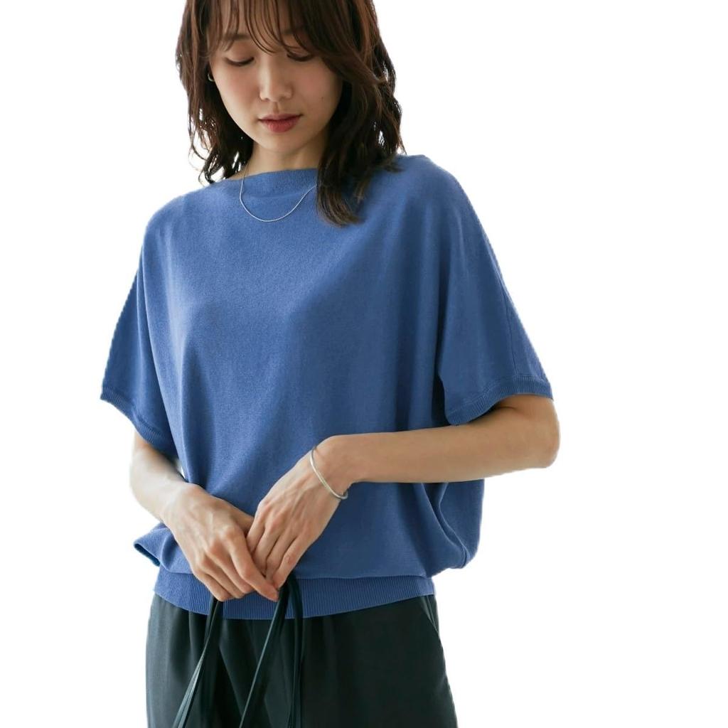 Rope Picnic Knit Covers Your Upper UV Machine Cool to the Blue Women's Pullover, Arms, Protection, Washable, Touch, GDM54780, (46)