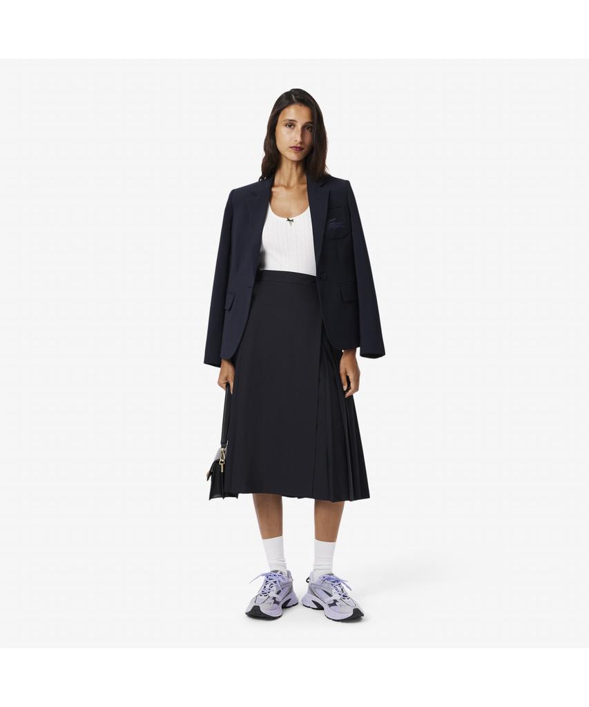 Lacoste Women'S Wrap Pleated Midi Skirt Jf5406-55N Hde