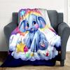1pc Cute Elephant Fantasy Cloud Flannel Blanket, Comfortable and Warm Blanket, for Camping Sofa Bed and Couch Office029