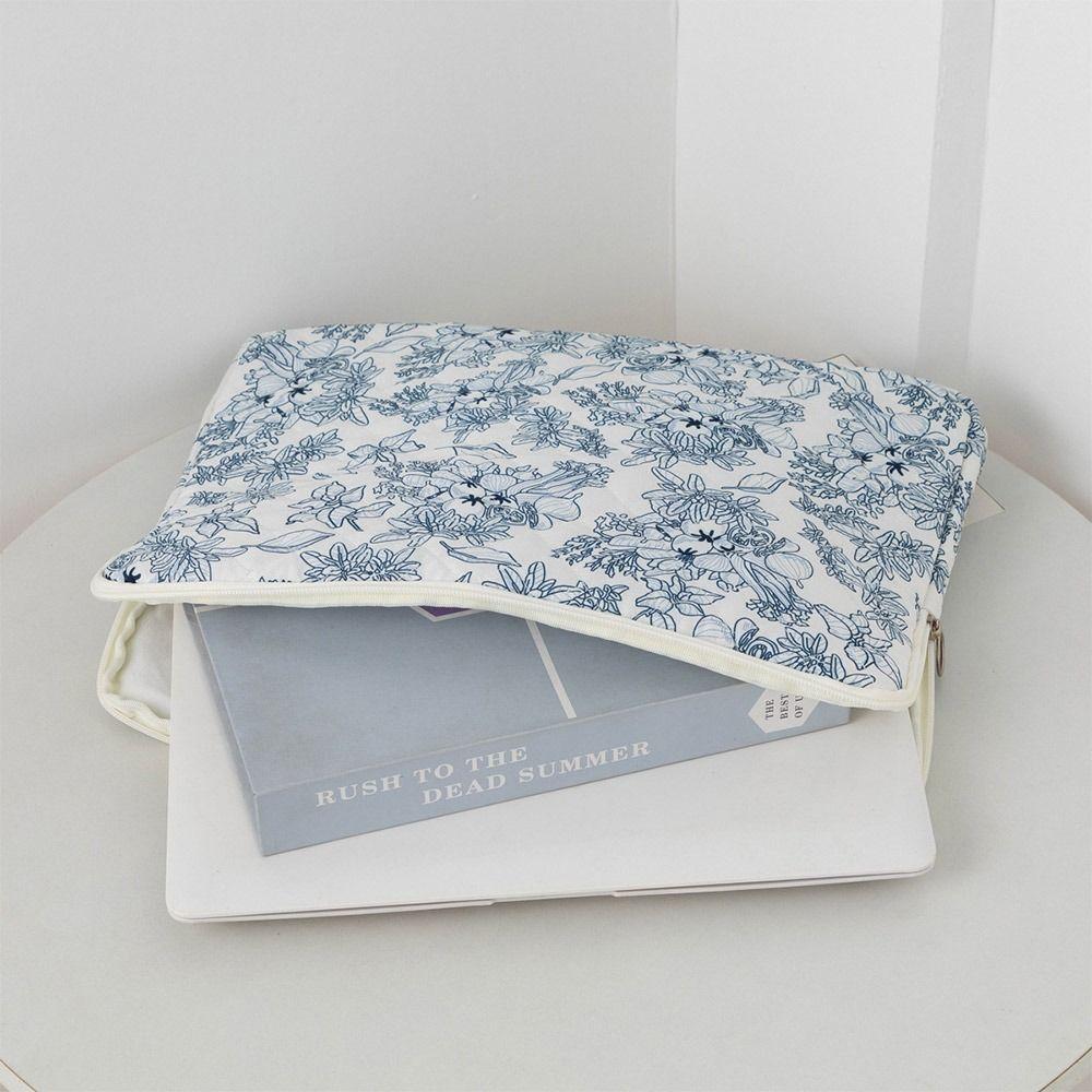 Shockproof Laptop Sleeve 11/13/15 Inch Portable Protective Notebook Bag Floral Quilted Laptop Tablet Cover for Office/Travel