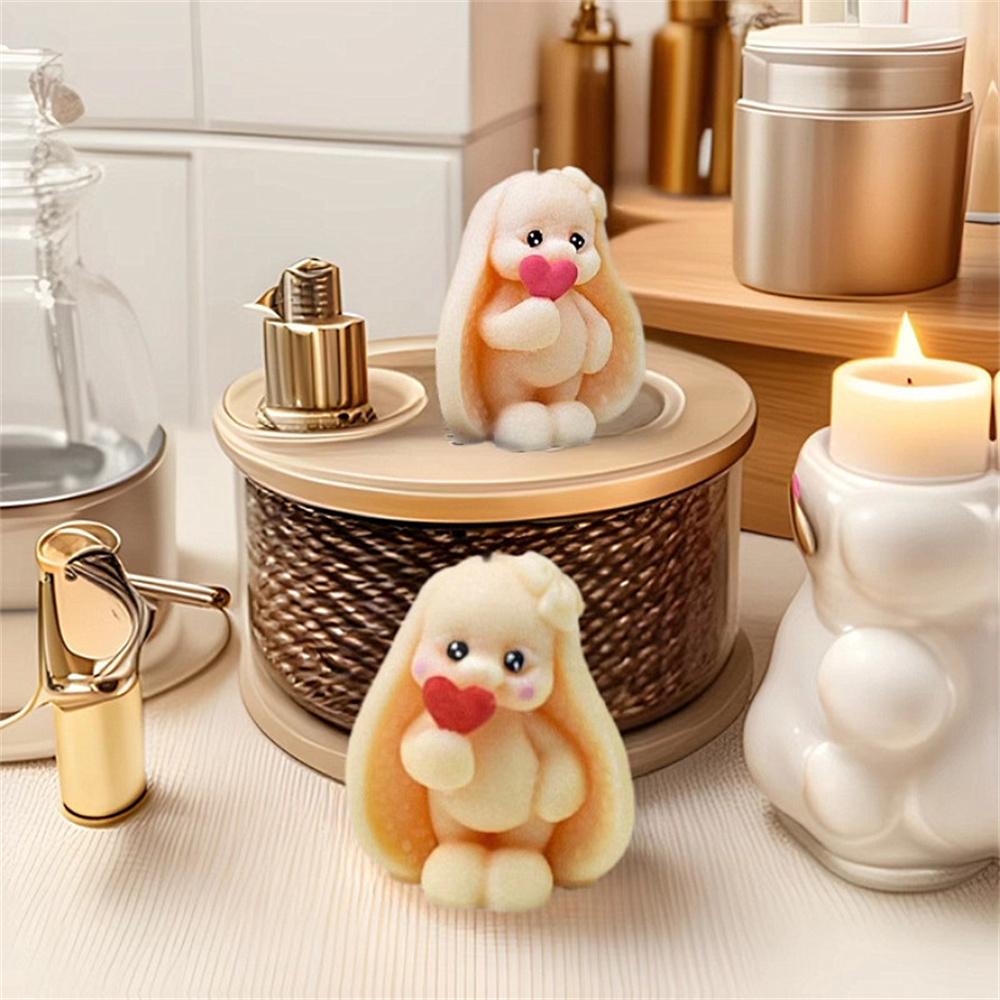 3D Formy na silikonové zajíčky s dlouhýma ušima DIY Forma na králičí svíčku, sádru, mýdlo, pryskyřičné řemesla, Nástroje na pečení čokoládové dorty, Domácí dárek 2025