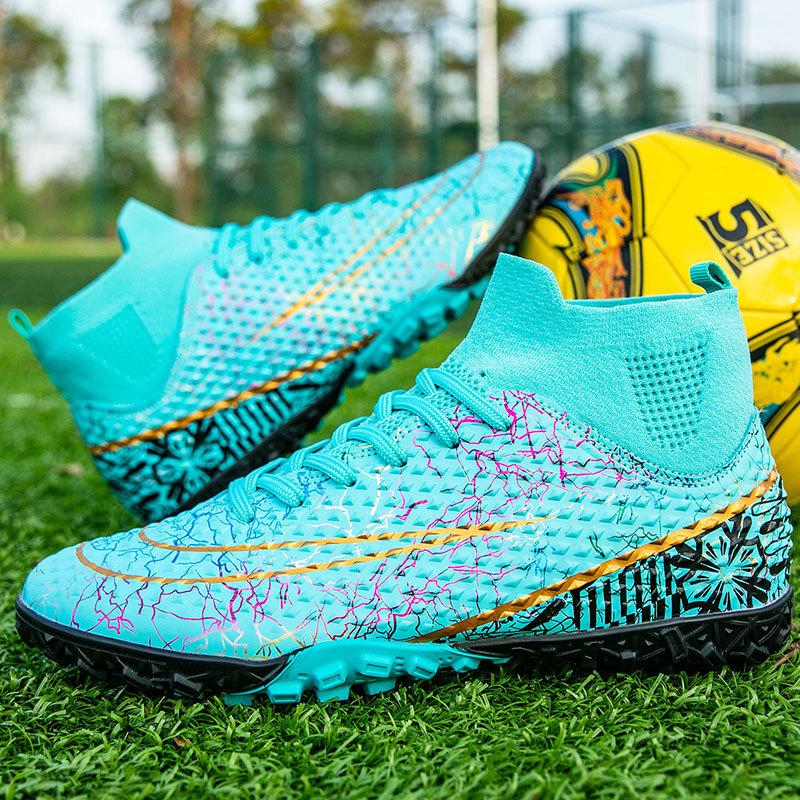 

Новые высокие футбольные бутсы мужские и женские AG длинные шипы TF шипы-сороконожки молодежные студенческие травяные соревновательные тренировочные бутсы 46