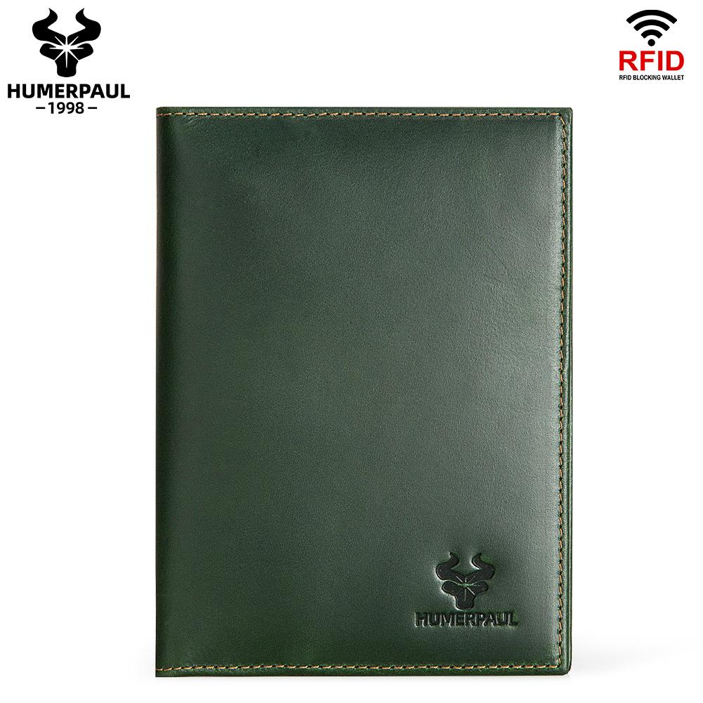 Humerpaul Leather Passport Bag  Large-capacity Multi-shot Function Coin Purse