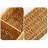Sturdy Handwoven Storage Box Divided Sections Living Room Desktop Organization