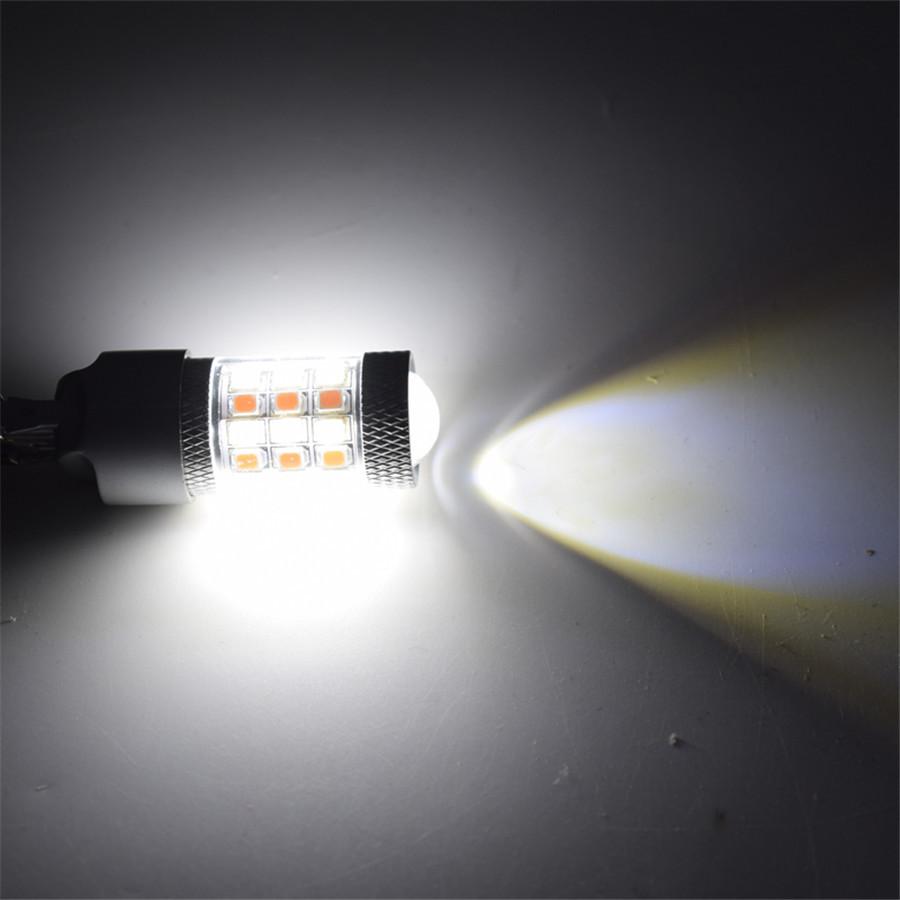 7443 42SMD 2835 LED-Glühbirnen Blinkerlicht Switchback Weiß/Bernsteinfarben Fehlerfreie Blinkerglühbirnen 2 Stück