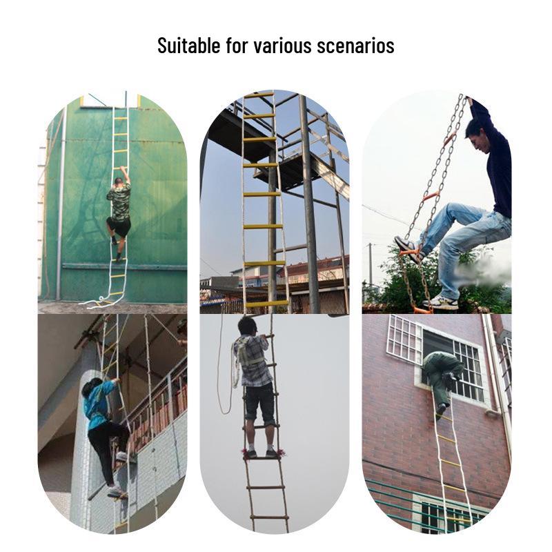 Resin Rope Rescue Ladder: Outdoor Climbing and Fire Escape Ladder for High-Rise Emergencies