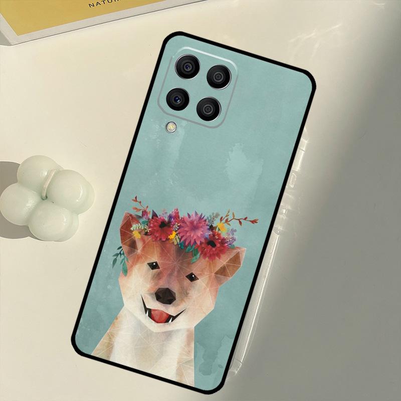 Animal Cartoon Akita Dog For Samsung Galaxy M16 M06 M12 M55 M15 M35 M14 M34 M54 M11 M21 M31 M13 M33 M53 M32 M52 Case