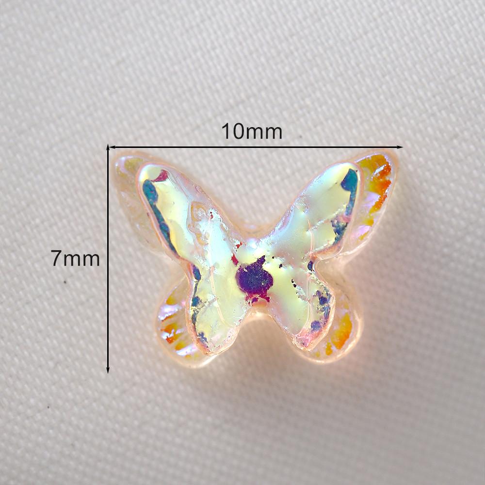 20/50Pcs Mini Aurora Glitter Colorful 3D Resin Butterfly Epoxy Resin Filiings for DIY Epoxy Resin Mold Cratfs Nail Art Fillers