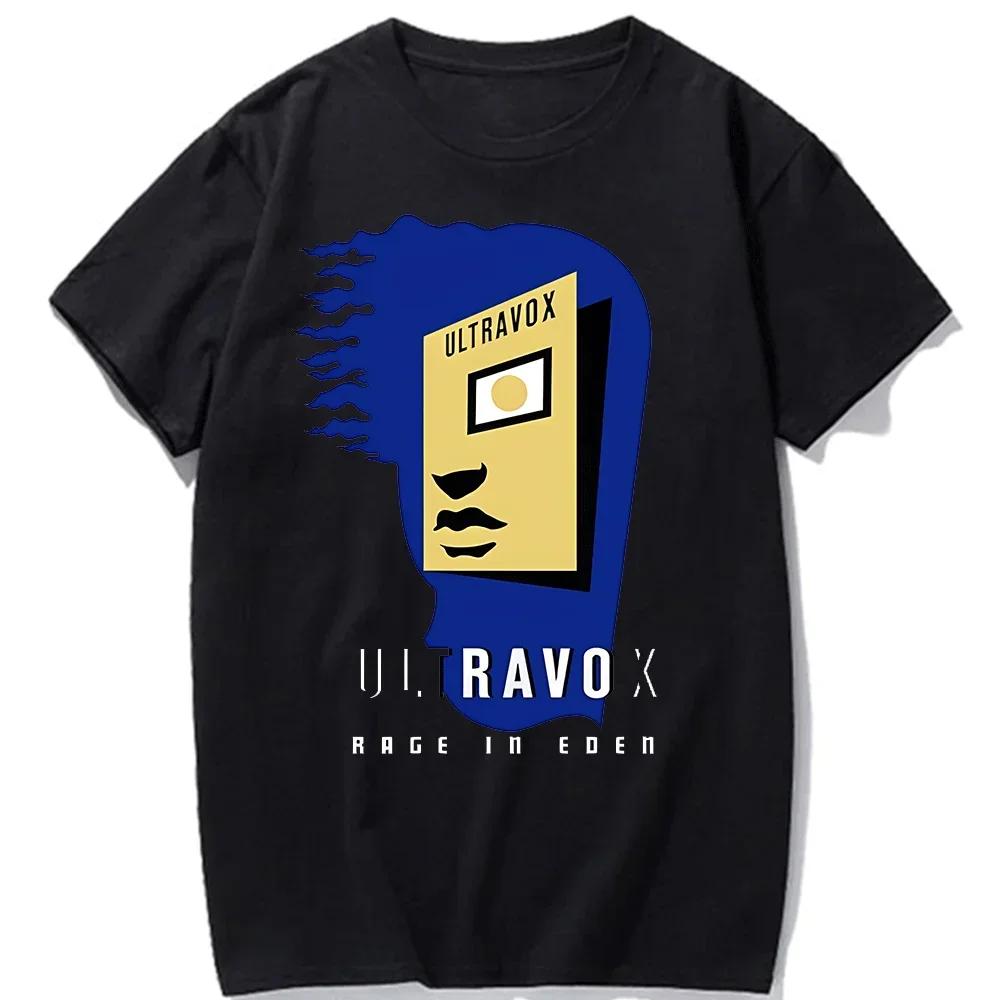 

Summer men s band Ultravox album Rage in Eden short-sleeved 100% cotton T-shirt Meme gift music Harajuku high-quality clothing 3XL