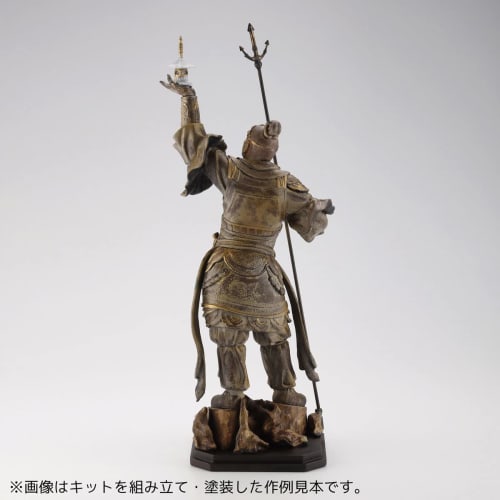 Kaiyodo Art PLA Four Heavenly Kings Statue, Tamonten, Approximately 160mm Tall, Non-Scale, Unpainted, Unassembled Plastic Model Kit AP009