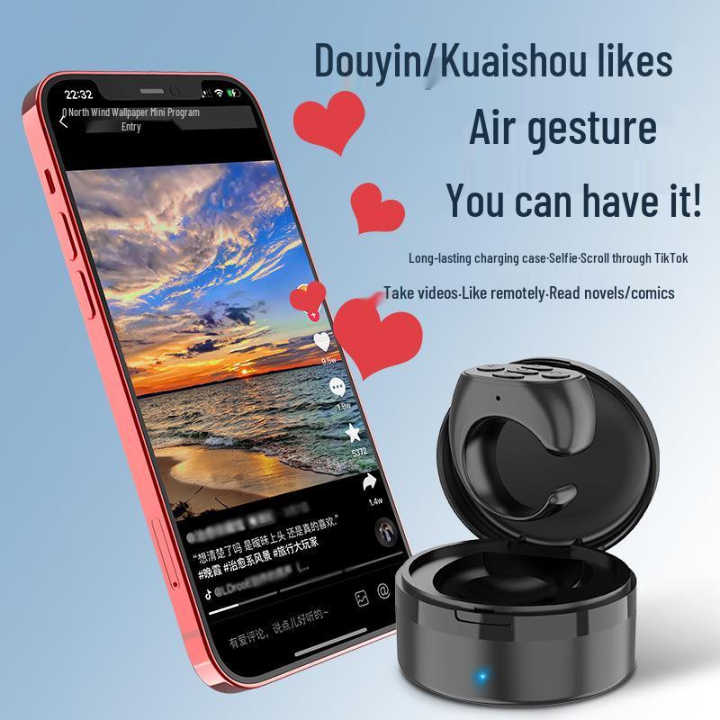 Popular Bluetooth Selfie Ring: Remote Photo, Video Browsing & Page Turning with Charging Case