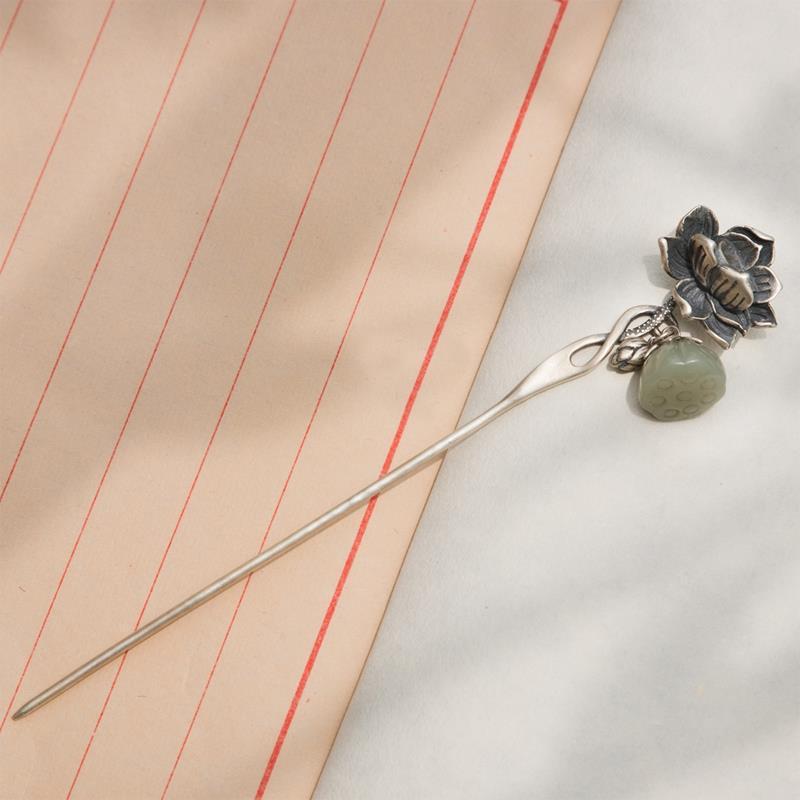 Ethnic Style Exquisite   Lotus Hair Jewelry Hairpin Tiara Classical Wedding Cheongsam Hanfu Accessories Gift