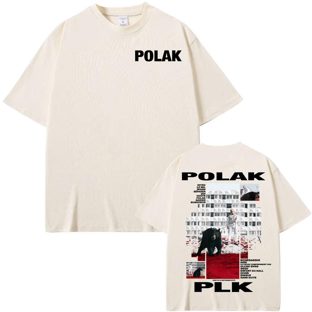Rapper Plk Polak Album Series 2025 Cover T-shirts for Unisex Vintage 90s Hip Hop Street T Shirt Unisex Casual 100% Cotton T-shirt Tops