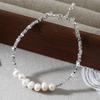 Broken silver patchwork natural freshwater pearl bracelet retro bracelet