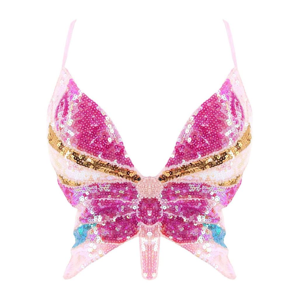 Ladies' Performance Tops, Belly Dance Bras, Sexy Stage Butterfly Bra