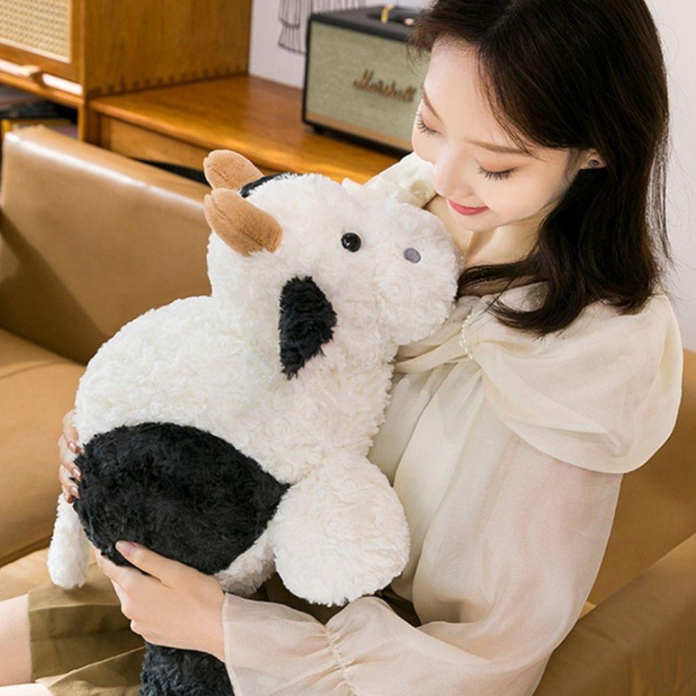 23/38cm Baby Goat&Cow Plush Doll PP Cotton Big Horns Goat Toys Cute Animal Plush Toys  Easter Gifts