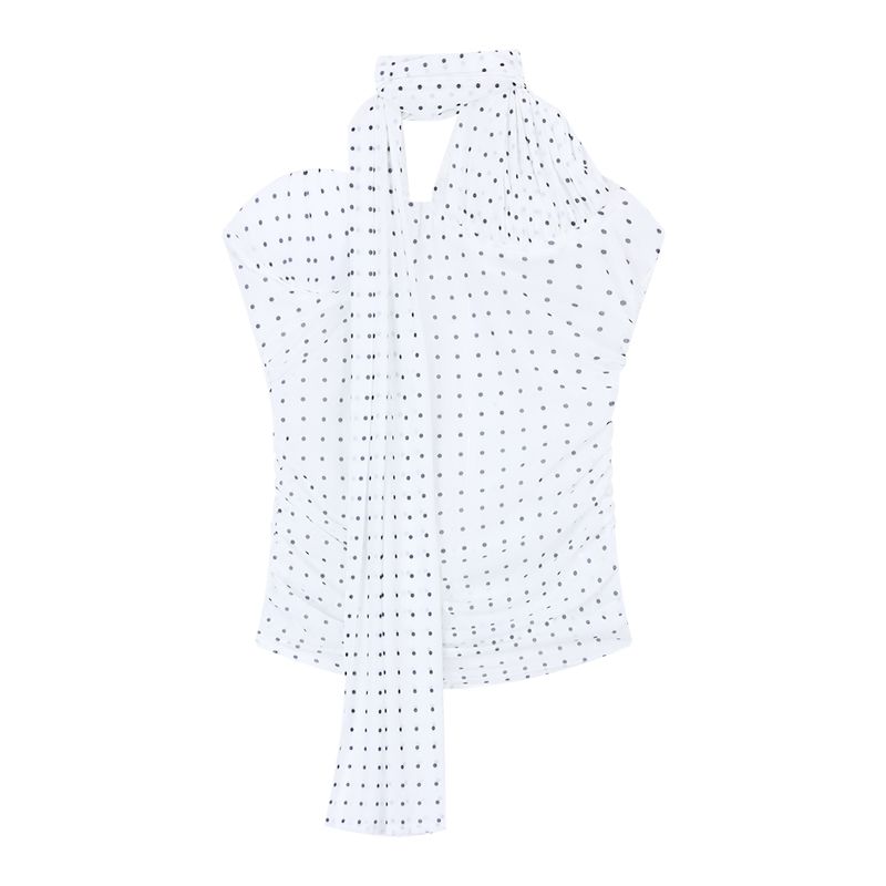 Kumikumi Pure Desire Style Design Sense Polka Dot Sexy Halter Top Women clothes Summer Slim fit Slimming Versatile Top