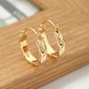 1 Pair of Fashionable and Minimalist Earrings, High-end and Exquisite Patterned Copper Earrings, Suitable for Daily Wear and Holiday Gift Giving