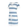 2023 Summer Women's Striped Short Sleeve Dress with Drawstring Mini Skirt