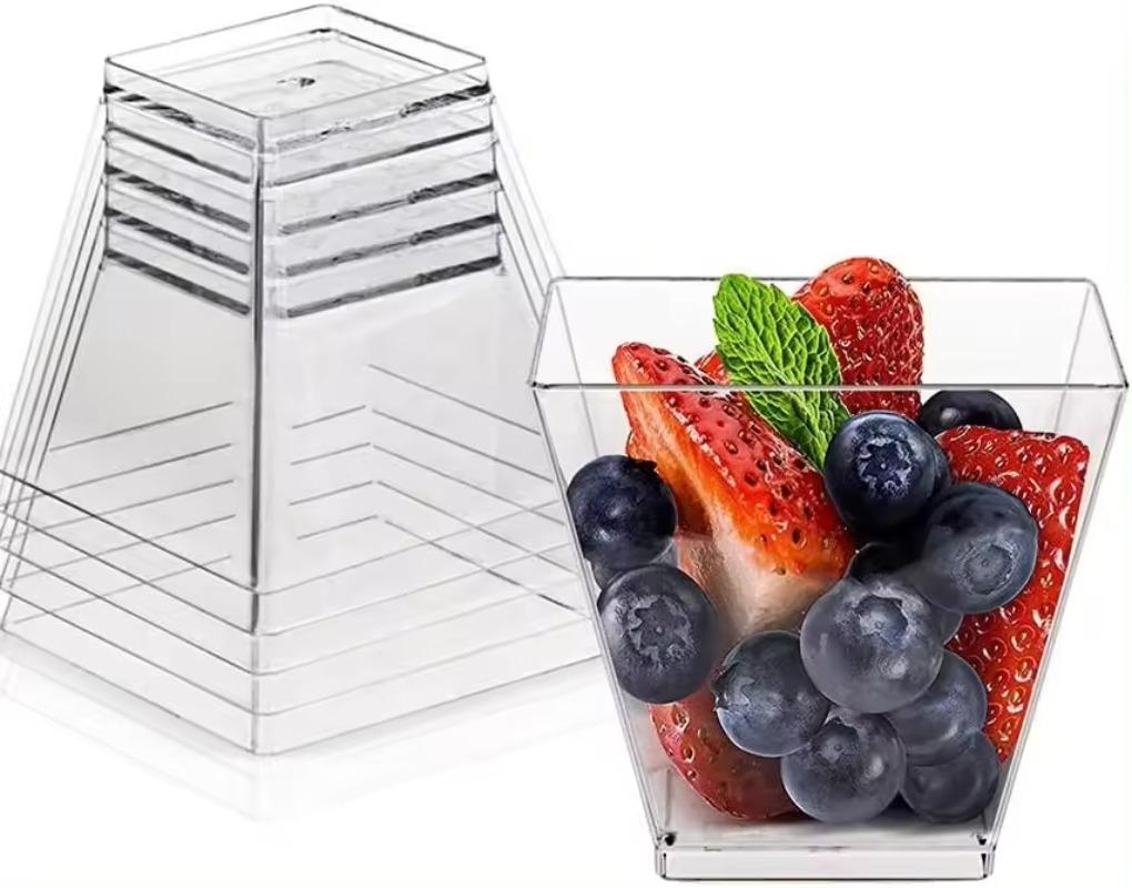 50/100 buc desert cupe rotunde Parfait cupe de unică folosință transparente Parfait cupe înghețată cupe pentru tort sufleu Jello petrecere consumabile