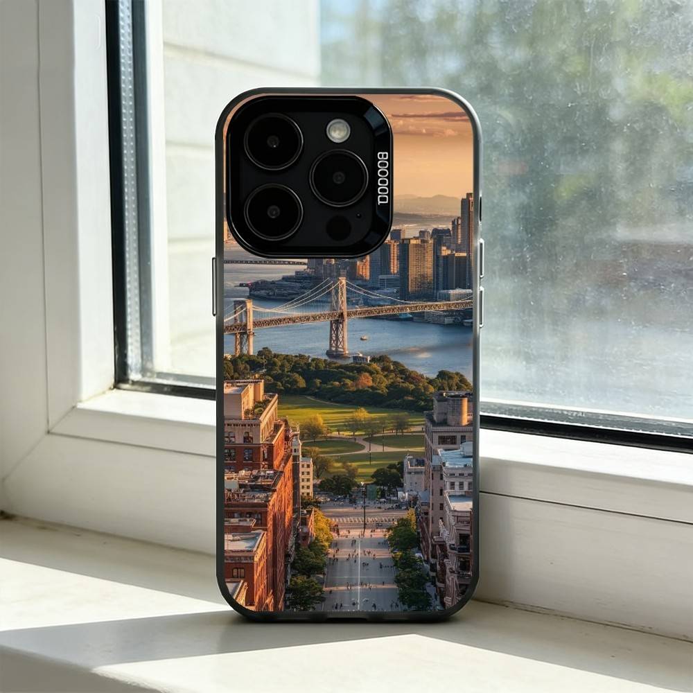 Landscape A-Art Phone Case For iPhone 17,16,15,14,13,12,11 Plus,Pro Max,XS,Colorful Silver Phone Case Funda Cover