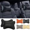 Leather Car Neck Pillow Soft Fiber Filled Universal Headrest Pillow Comfort Support for Driving