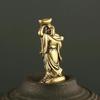 Copper Maitreya Buddha Miniatures Figurines Pocket Brass Small Statue Ornaments Home Decor Craft for Living Room Desk Decoration
