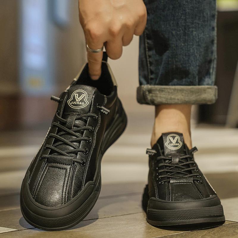 Autumn casual flat baseplate shoes soft sole black sneakers 39