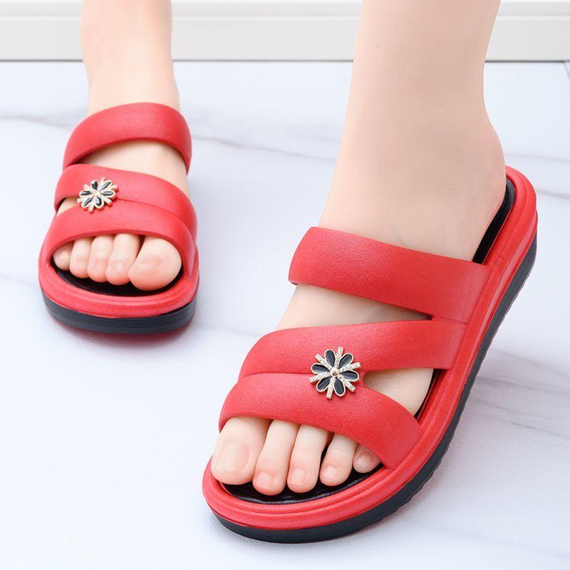Ladies' Summer Non Slip Slippers New Fashionable Women's Thick Soled Home and Indoor