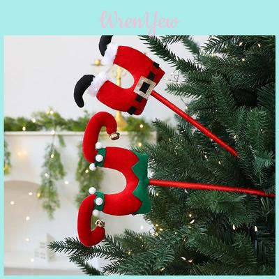 Christmas Elf Leg Decor With Fabric Material For Holiday Tree Ornaments