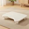 Cat Litter Tray with Grid Box Step Sand Control for Cats