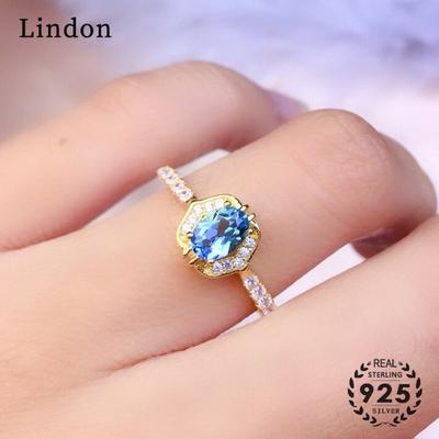 Lindon Classic Copper Alloy Zircon Ring Ladies Jewelry Wedding Promise Party Gift