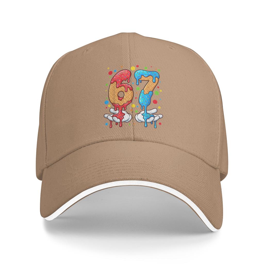 Spotty Dots Dripping Ice Cream In Need Six Seven Meme Casual Baseball Cap Hunting Camping Trucker Hat Summer Men Baseball Caps
