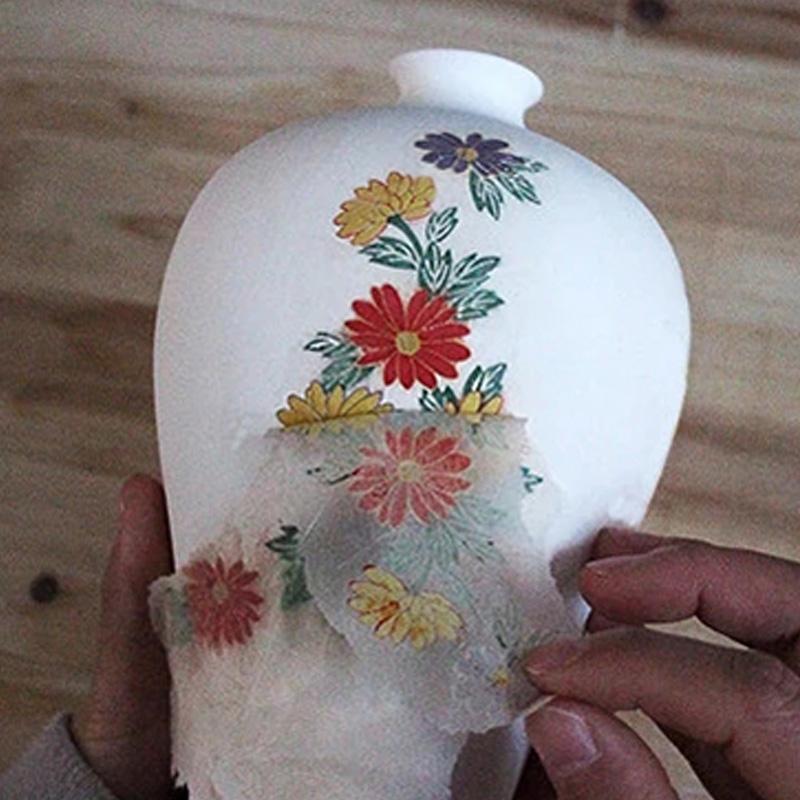 Buy 1PC Underglaze Flower Paper Ceramic Decal Transfer Paper Pottery