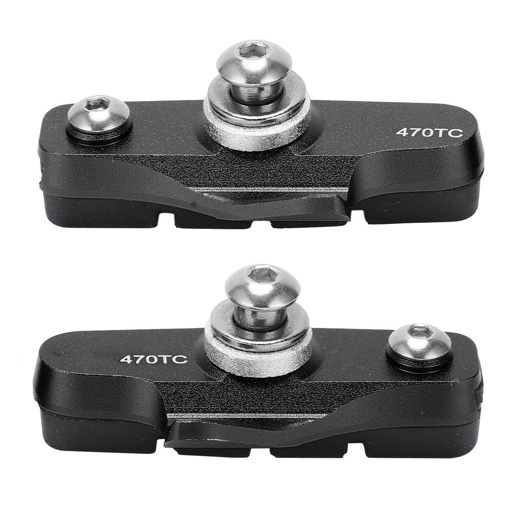 1 Paar Rennrad Bremsbeläge Faltfahrrad Bremsklötze Schuhe FahrradzubehörSchwarz