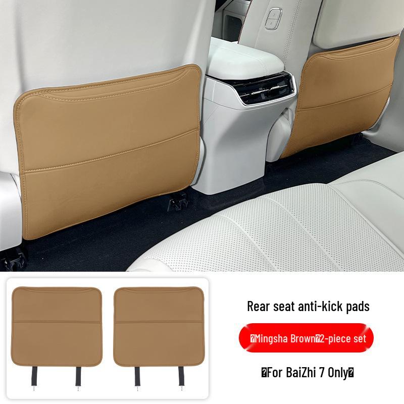 Bozhi 7 Rear Seat Kick Mats & Air Vent Protection - Leather Interior Mod Supplies