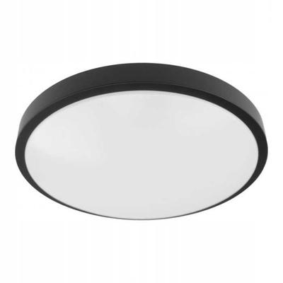 E27X2 Round Black Ceiling Light 300X80Mm Eco Light