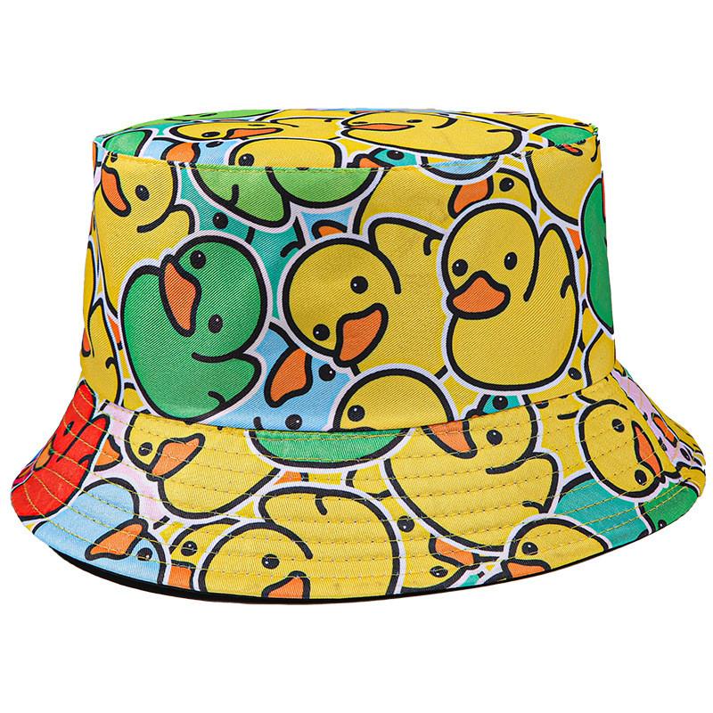 2024 Sommer Wende-Kühl-Entenmuster Outdoor-Sonnenhut Für Männer Und Frauen