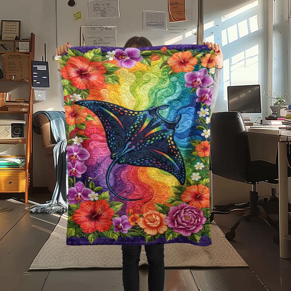 

1PC Arts and Crafts Print FlAannel Blanket, High quality Comfortable for All Seasons, Home Decor, Warmth and Comfort 80cm x 120cm