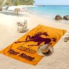 Brisbane Broncos Custom Beach Towel, Print Your Name Text Lightweight Absorbent Towel for Swimming Travel