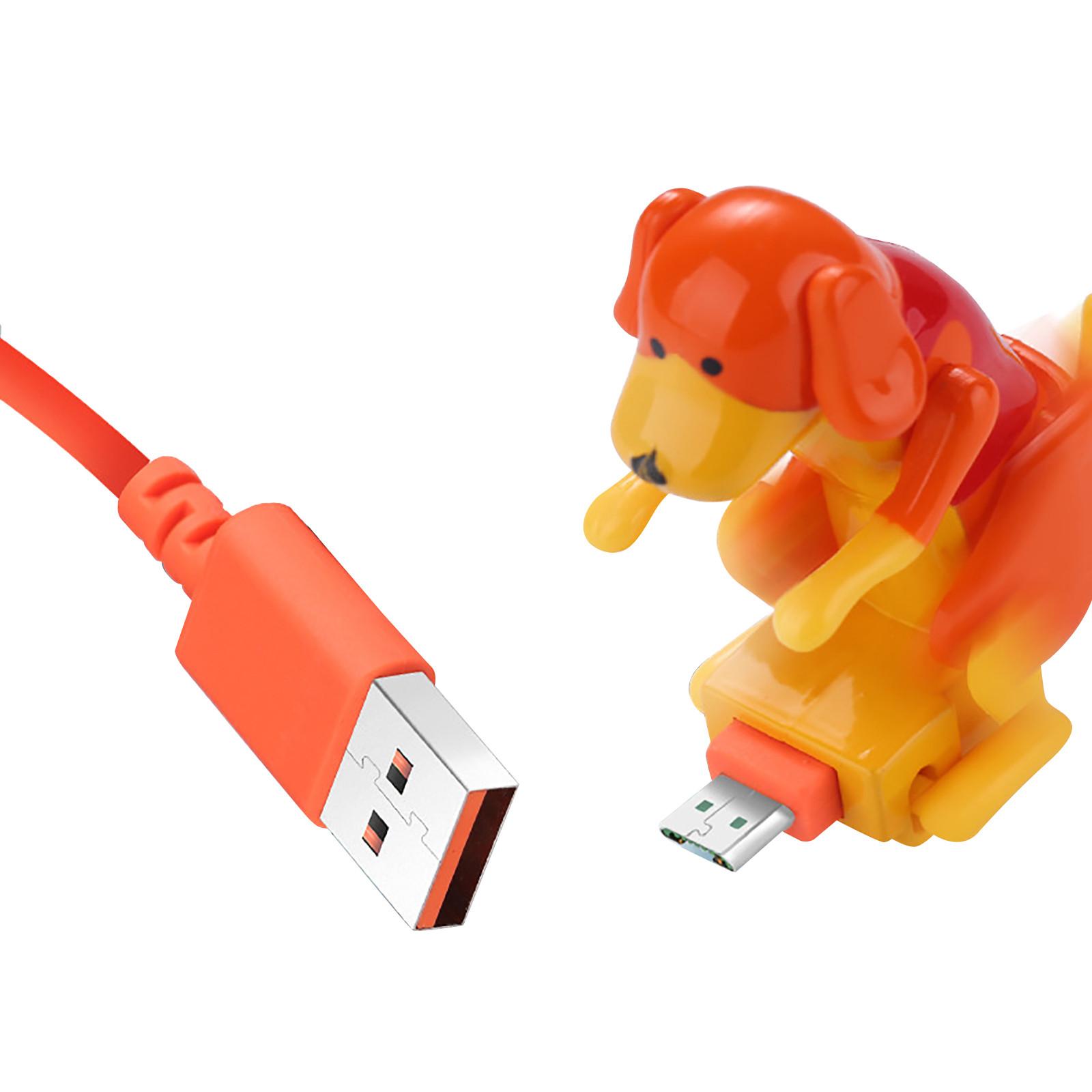

1,2-метровый Micro USB-смартфон с забавной собакой, кабель для быстрого зарядного устройства One Size оранжевый