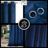 Velvet Curtain with Eyelets - Blue