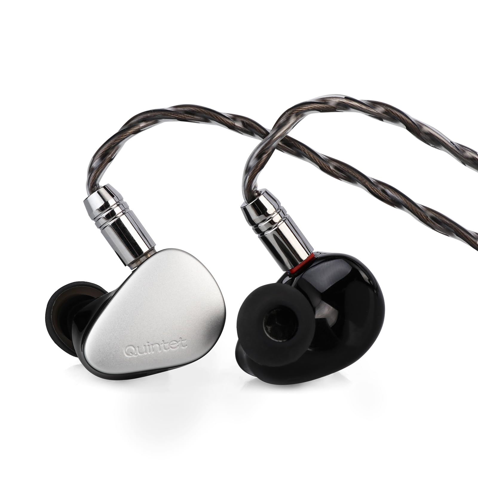 

LINSOUL Kiwi Ears Quintet Hybrid Headphones DLC Dynamic 2 BA 1 PZT 1 Planar Magnetic HIFI Deep Waterproof (1 + + + (MPT)) High-End Earphones, 3.5mm білий