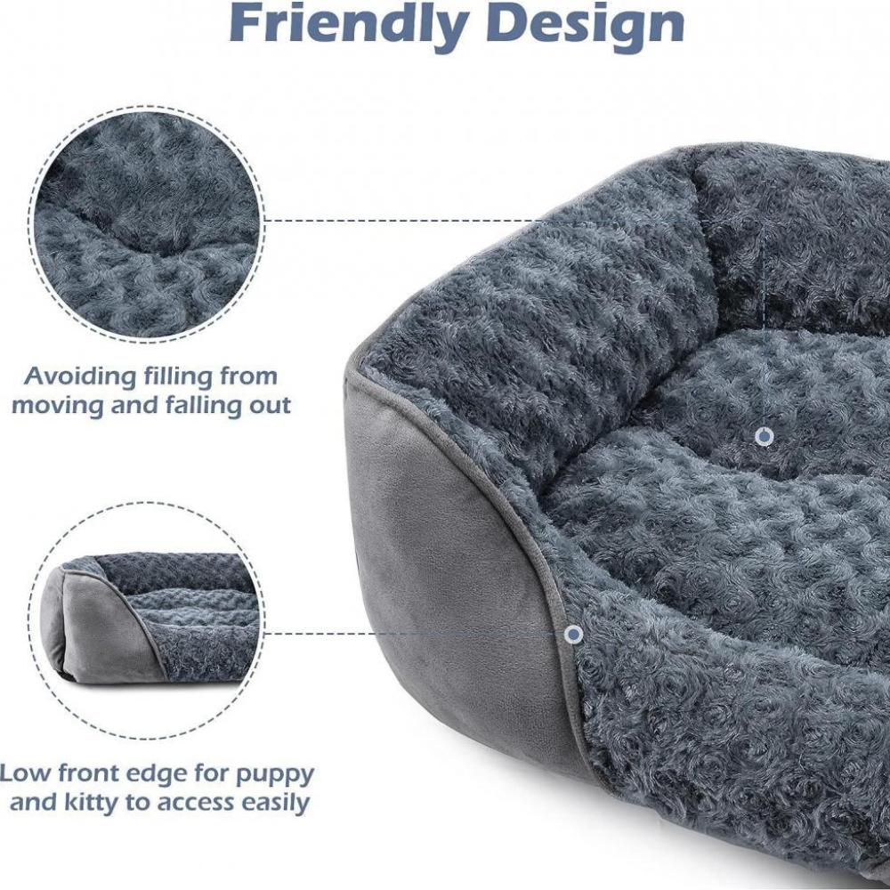 Plush Dog Bed Warm Rectangular Pet Kennel Cushion for Dogs Cat Calming Sofa Bed Pet Supplies Accessories