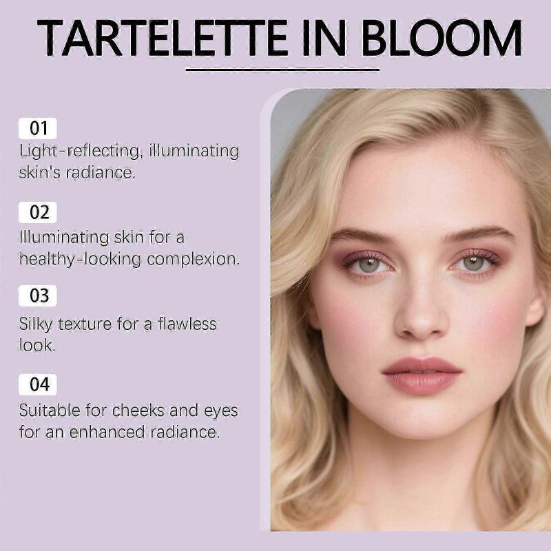 4barevná multifunkční paletka - Rozjasňovač a tvářenka s mikou a vitamínem E, 8,8 g - Přirozený lesk, Hedvábná textura, Cestovní balení se zrcátkem