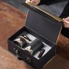 Wushiyuan Ceramic Tea Set with Wooden Handle Cups and Tea Caddy