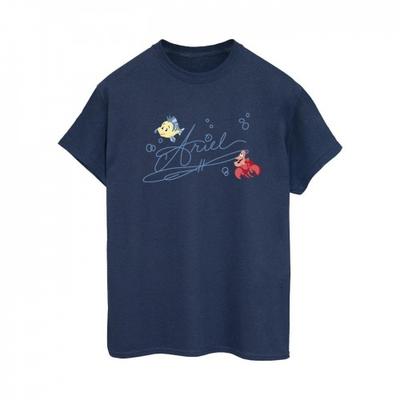Womens/Ladies The Little Mermaid Ariel Cotton Boyfriend T-Shirt